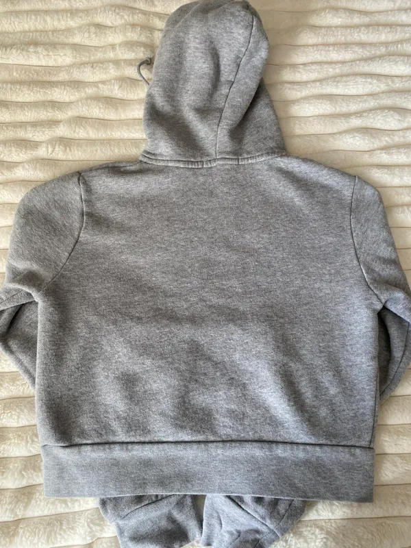 Brandy Melville Crystal Hoodie Grey - Image 3