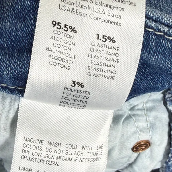 MOTHER The Looker Ankle Fray Skinny Jeans Chain Of‎ Destiny Distressed Size 25 - Image 10
