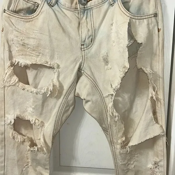 Revolve One Teaspoon Iced Blue Distressed Denim/Jeans(Size 28) - Image 9