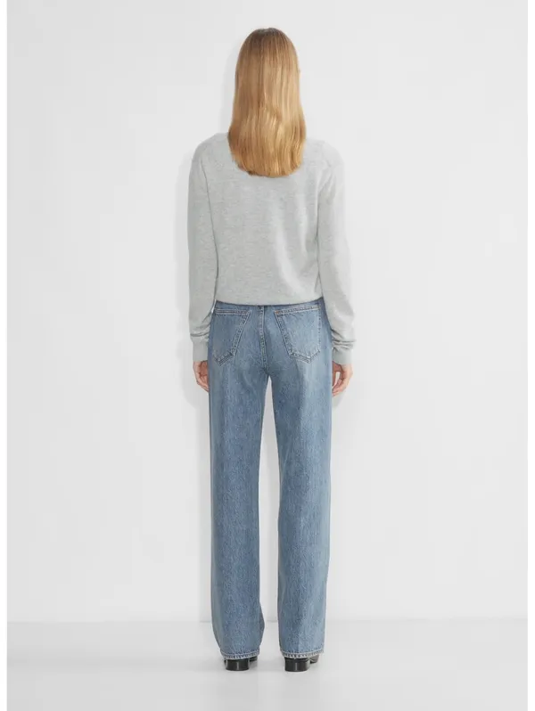 Denim Forum The Farrah Hi-Rise Wide Leg Jeans Light Wash Size 26 Aritzia - Image 2