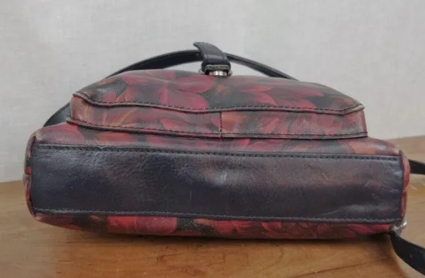 Patricia Nash Floral Leather Crossbody Purse - Image 8