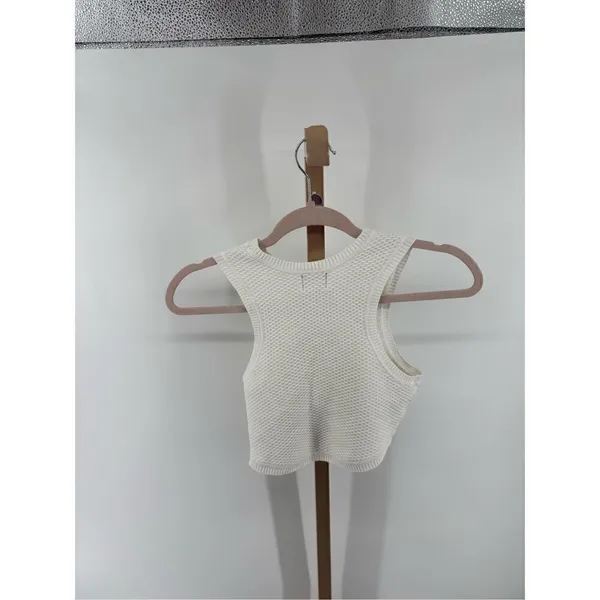 BDG Urban Outfitters Waffle Knit Sleeveless Crop Top Size M White - Image 7