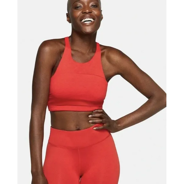 Outdoor Voices Red 2-Piece Activewear Set Racerback Sports Bra + Shorts S - Image 2