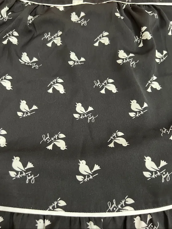 Juicy Couture Bird Print Satin Pajama Set | Cami & Shorts | Size S - Image 9