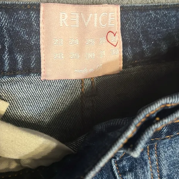 Revice Flare Eclipse Jeans Womens High Rise Straight Leg Medium Wash size 27 - Image 3