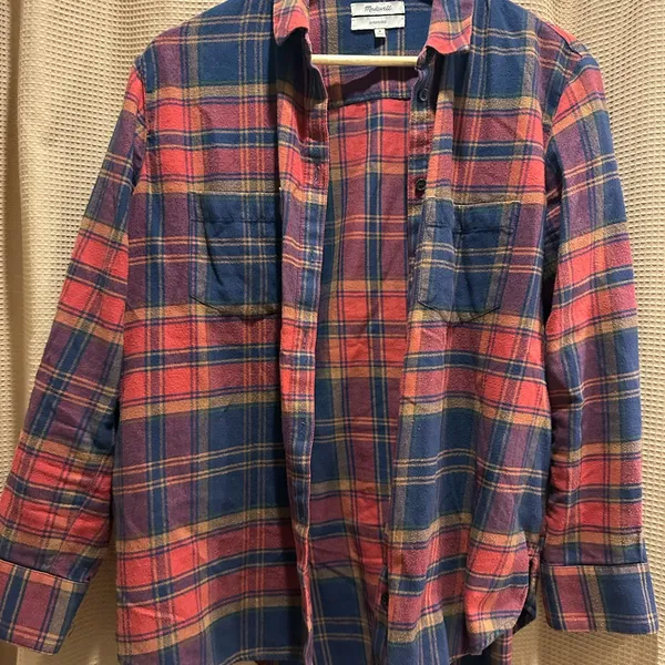 Madewell Flannel Oversized Ex-Boyfriend Shirt in Lewis Plaid - Image 4