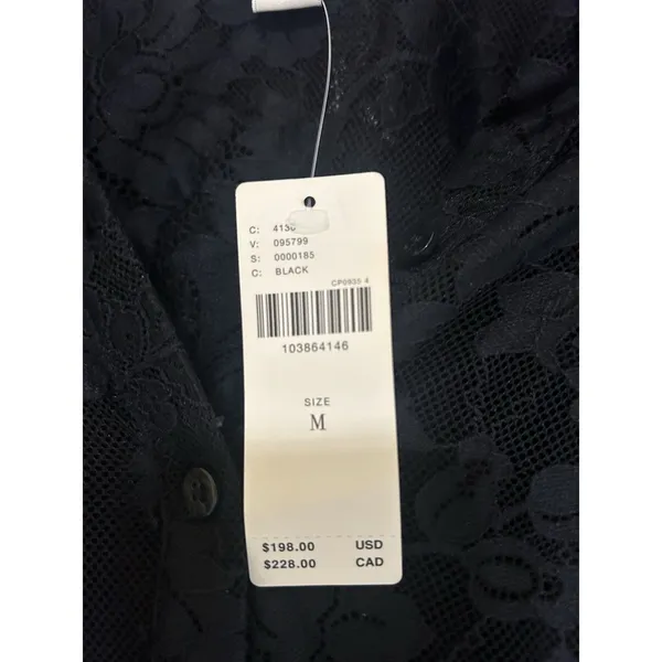 Anthropologie Maeve Fringe Twofer Dress Black Sz M NEW Elegant Classic Party - Image 10