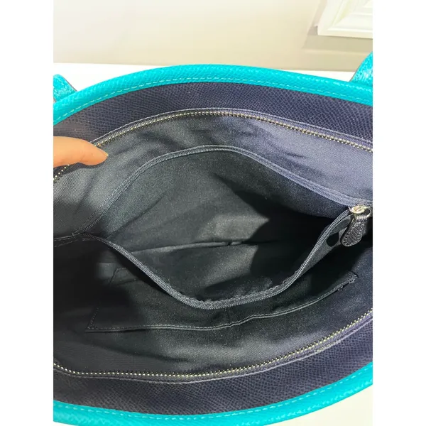 Coach Ava Tote Midnight Atlantic Crossgrain Leather Bag‎ F55469 with Pouch - Image 8