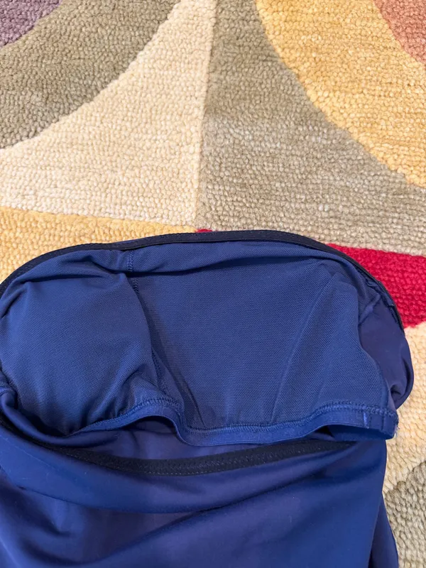 Offline by Aerie Navy Blue Workout Athletic Midi Dress Built in Bra Strapless S - Image 2