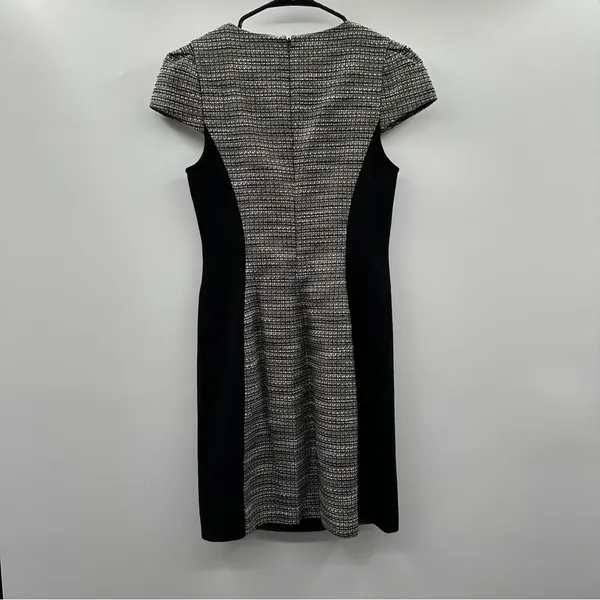Anthropologie Moulinette Soeurs Grisaille‎ Shimmery Tweed Hourglass Dress Sz 6 - Image 5