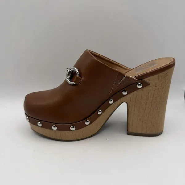 Dolce Vita DV‎ Women's Sz 7 Chrissy Studded Block-Heel 4.5 Inch Clogs Shoes - Image 3