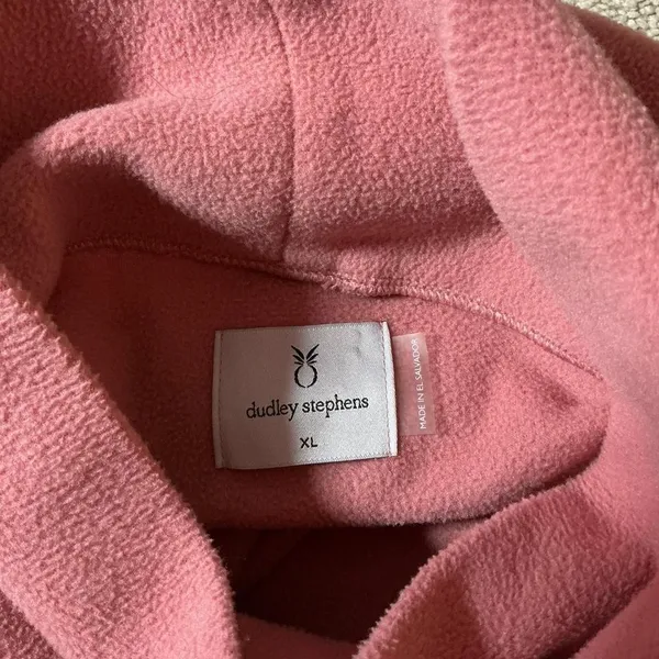 Dudley Stephens Pink Vello Fleece Puff Sleeve‎ Turtleneck Top XL Cottagecore - Image 3