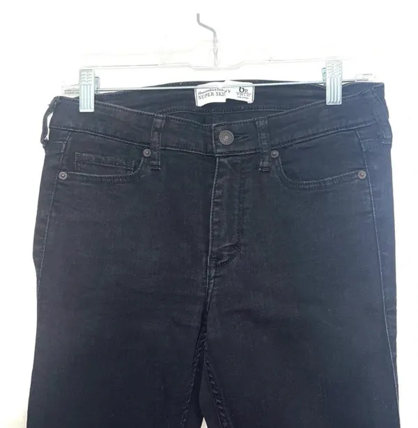 Abercrombie & Fitch Super Skinny Jeans Black Mid-rise Denim - Image 4