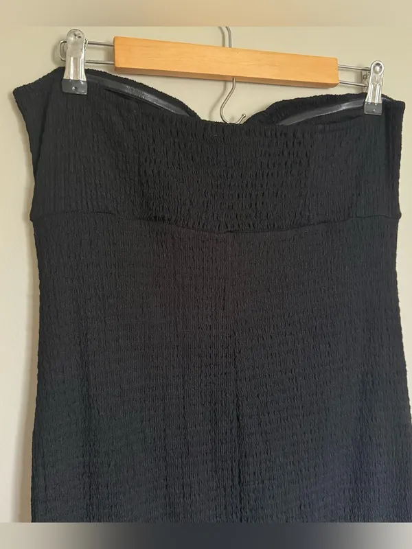Wild Fable Strapless Twist Detail Knit Tube Midi Bodycon Dress Black Size L - Image 8