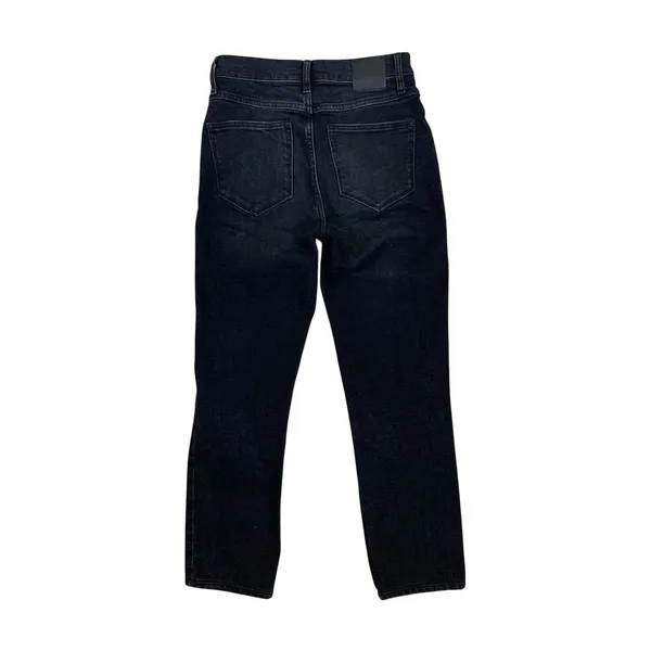 Anine Bing Black High Rise Straight Leg Jeans Stretch‎ Denim 24 - Image 3