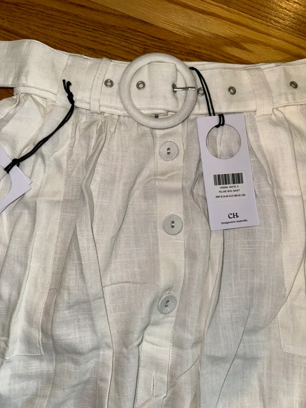 Anthropologie Midi Linen Blend Skirt - Image 3