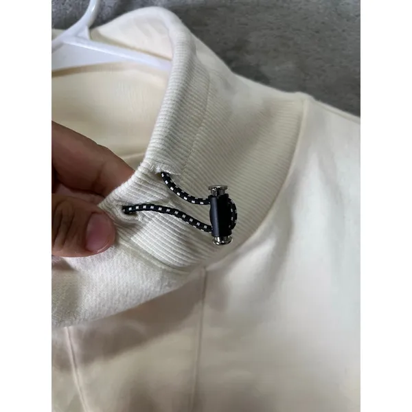 Varley Woods Sweat Sweatshirt Medium Ivory Cream Mock Neck Pullover‎ Athleisure - Image 6