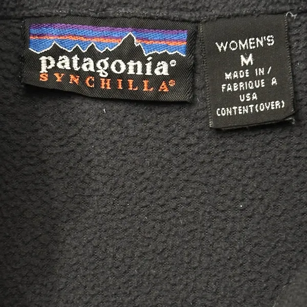 VTG Patagonia Synchilla‎ 1/4 Zip Poly Pullover Women's Size Medium Grey USA - Image 7