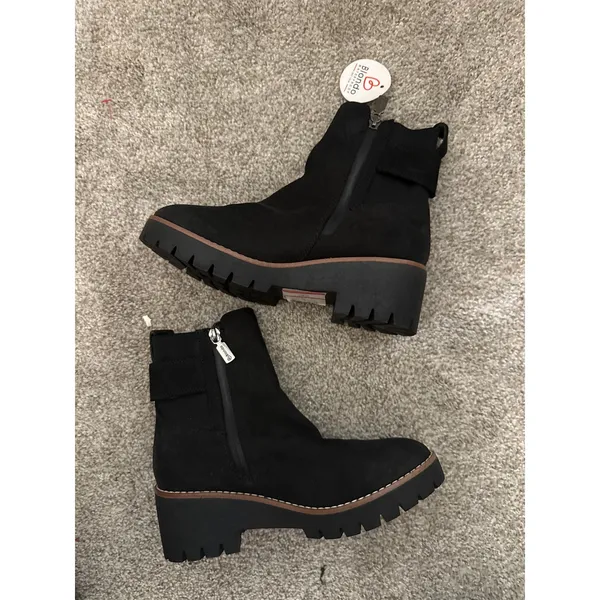 Blondo Dagger Waterproof Black Nubuck Lug Sole Ankle Boots Women’s 6.5 NWT - Image 11
