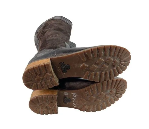 Timberland Knee High Brown Mixed Leather Boots Womens US Sz 7 Zip Casual Winter - Image 10