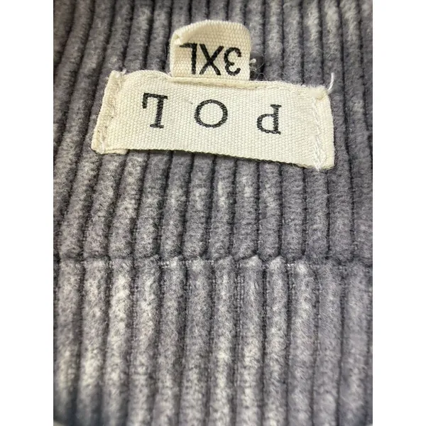 Pol Women’s Corduroy Button Distressed Gray Raw Hem Jacket Plus Size 3XL - Image 7