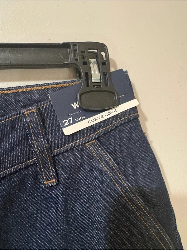 Abercrombie & Fitch Curve Love High Rise Wide Leg Trouser Jean size 27 Long - Image 7