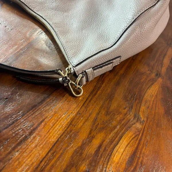 Kate Spade New‎ York Taupe Pebbled Leather Hobo Shoulder Bag Gold Hardware - Image 12