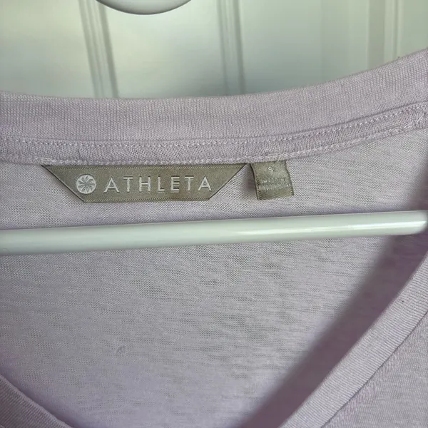 Athleta Purple Relaxed Fit Short Sleeve Tee - Image 2