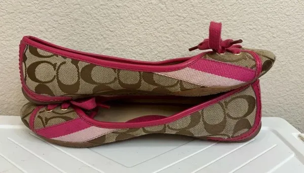 Coach Pink Janelle Signature Flats - Image 2