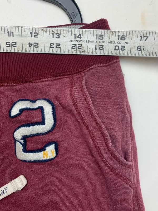 Abercrombie & Fitch y2k logo Maroon Lounge Drawstring Sweatpants - Image 6
