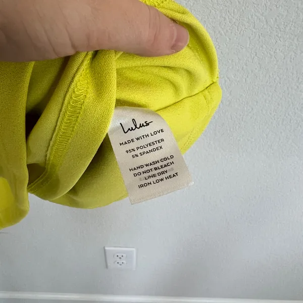 Lulu’s Lime Green Mini One Shoulder Body Dress Size Small - Image 7