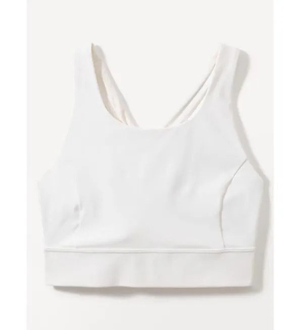 Athleta M Train Free Longline Sports Bra Bright White Medium D-DD - Image 3