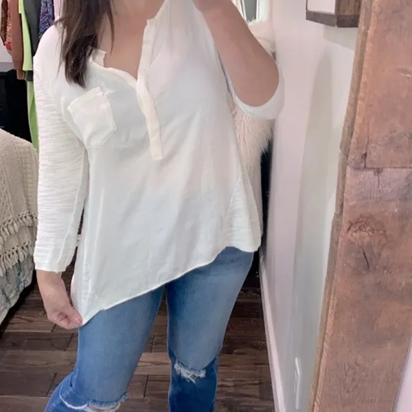 Anthropologie Knitted & Knotted boho top size large - Image 3