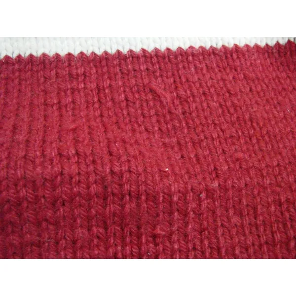 Handmade Hand Knit Pullover Sweater Turtleneck Size Med Crochet Warm Striped Vtg - Image 6