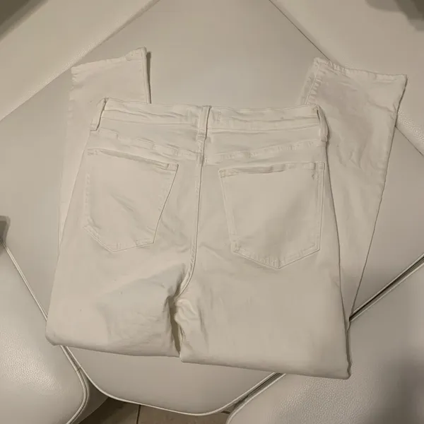 Madewell Vintage Women's White Straight-Leg Jeans, Size 28, Cotton Strech - Image 5