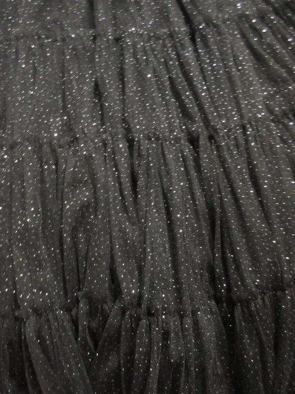 NWT Hill House Collector's Ellie Nap in Black Glitter Tulle Smocked Midi Dress M - Image 10