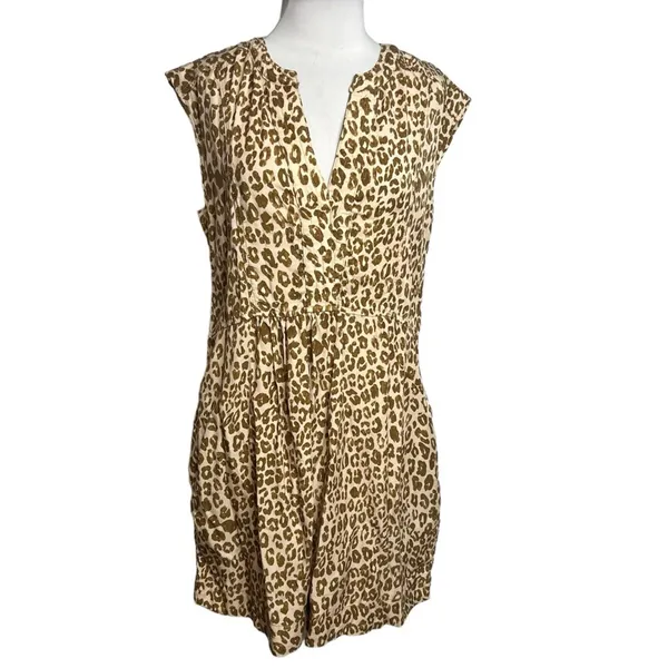 Anthropologie Pilcro leopard print cheetah dress Sz S‎ - Image 3