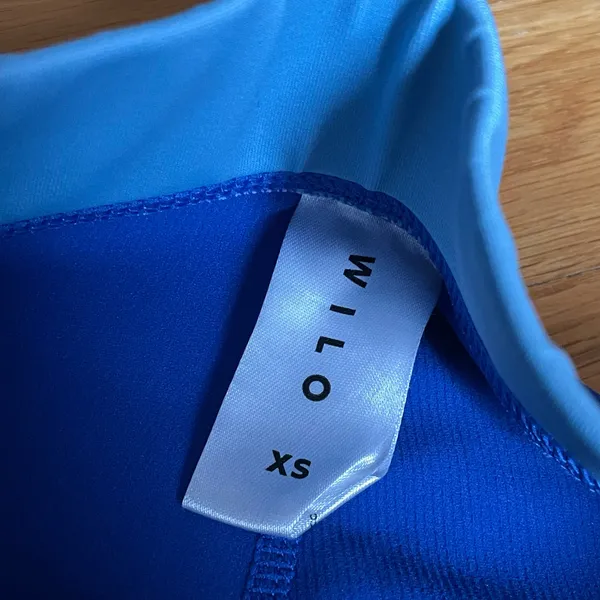 WILO Active Blue Sports Bra (S) & High Waist Leggings (XS) Matching Activewear Set Excellent - Image 6