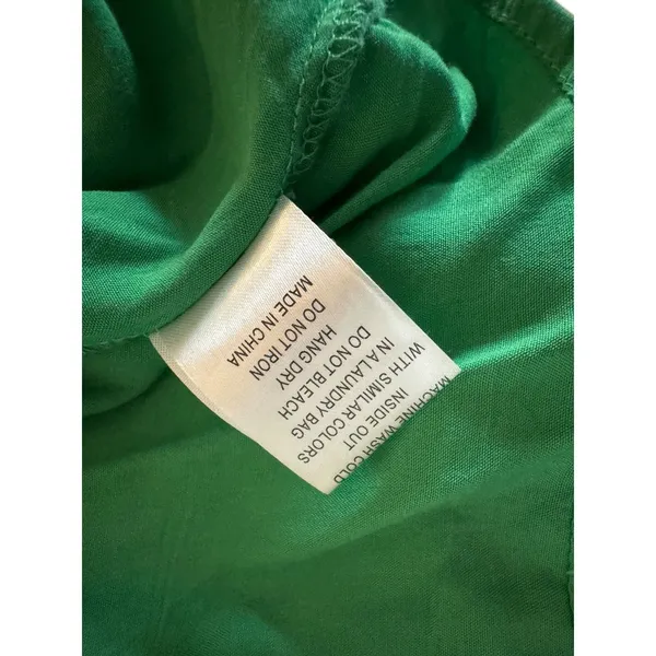 Fanco‎ Green Maxi Dress Green Smocked Tiered Small Sleeveless Ruffle Summer - Image 9