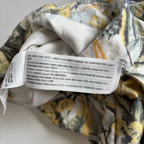 Abercrombie & Fitch Tropical Floral Linen Blend Shorts Women’s Small NWT Pull On - Image 3