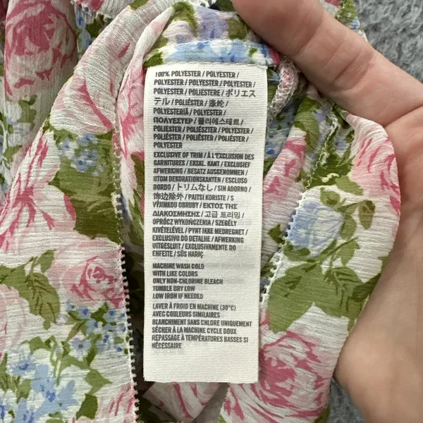 Y2K Abercrombie & Fitch Tiered Floral Cami Babydoll‎ Top Cottagecore Women's XS - Image 5