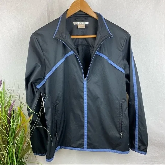 Nike Women's Black & Gray Half Zip Long Sleeve Golf Jacket M - Image 2
