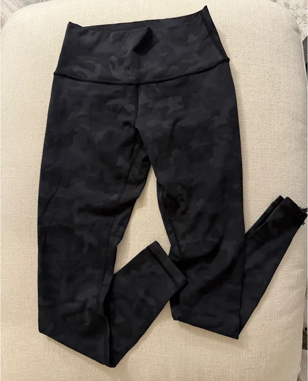 Black Lululemon Camouflage Leggings and Tank Set - Image 2