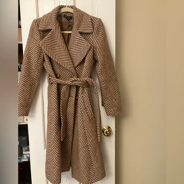 Halogen Atlantic x Pacific Herringbone Belted Coat - Image 7