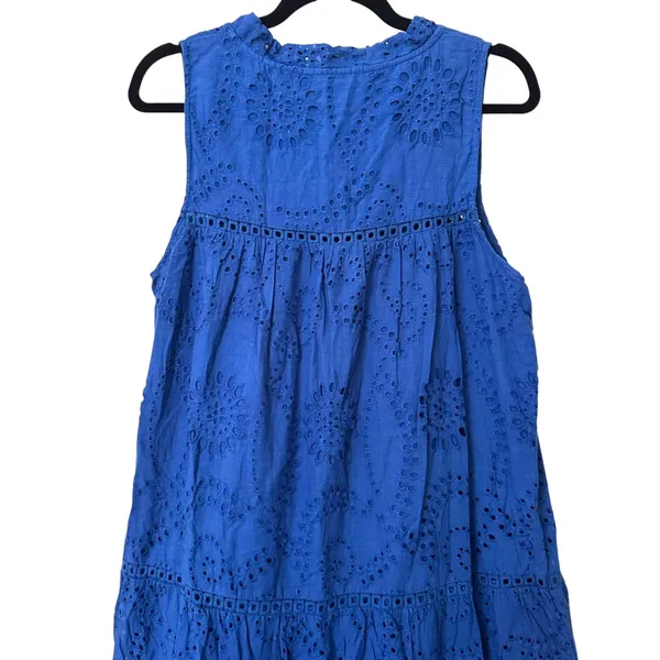 APRICOT Tassel Broderie Midi Dress Blue Sz‎ 8 - Image 5