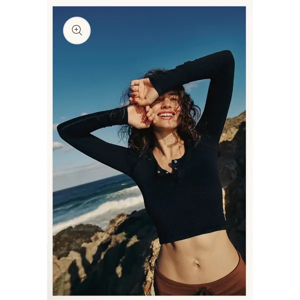 NWT FREE PEOPLE | FP Movement Black Bail‎ Out Tee M/L - Image 10