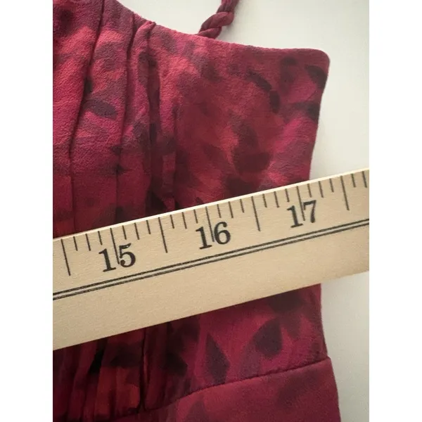 Y2K Babydoll Sangria Silk Dress Size 14 Red Fairy Whimsigoth Romantic Mystical - Image 10