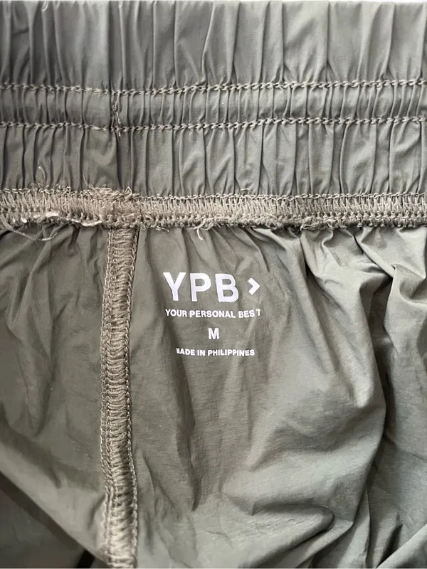 YPB Your Personal Best Crinkle Nylon Parachute Jogger in Desert Olive Green M - Image 6