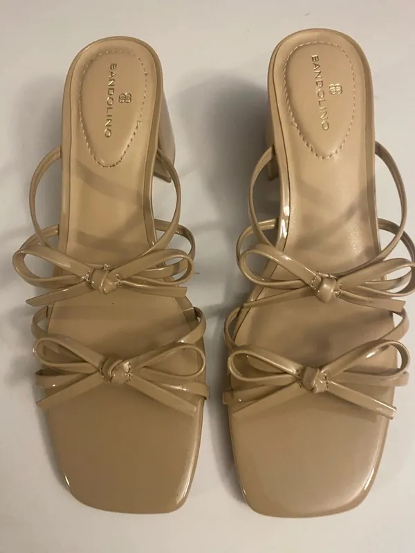 NW Bandolino Blush Strappy Bow Block Heel Sandals - Image 5