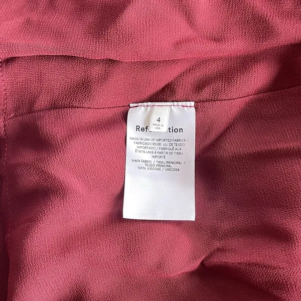 NWT Reformation Stevi Shirred Georgette Midi Dress in Plum Size 4 - Image 8